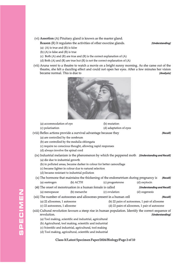 i-Succeed ICSE 10 Sample Question Papers Class 10 Biology Exam 2027 | Colour-Coded Revision Cheat Sheets, Council Style Detailed Answers, Mind Maps for Last Minute Revision | Based on ISC Syllabus 2027