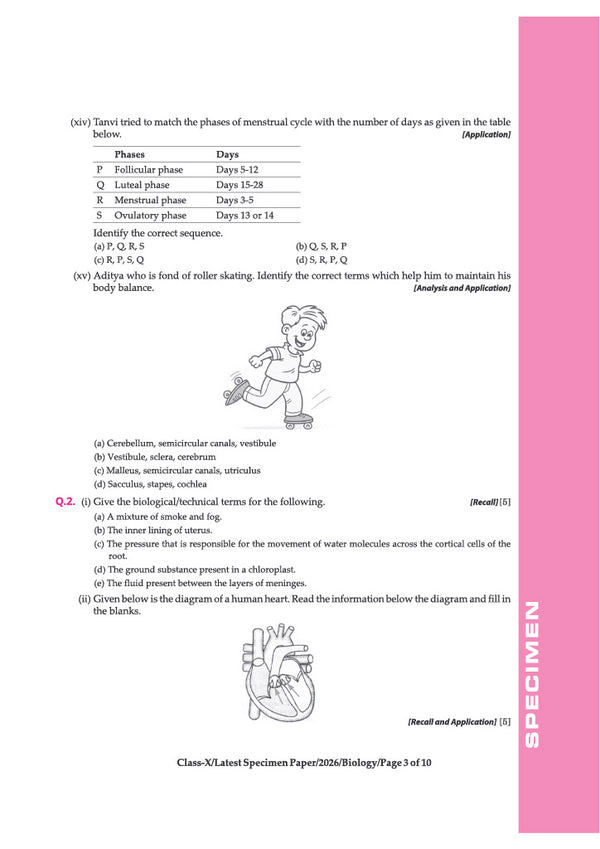 i-Succeed ICSE 10 Sample Question Papers Class 10 Biology Exam 2027 | Colour-Coded Revision Cheat Sheets, Council Style Detailed Answers, Mind Maps for Last Minute Revision | Based on ISC Syllabus 2027