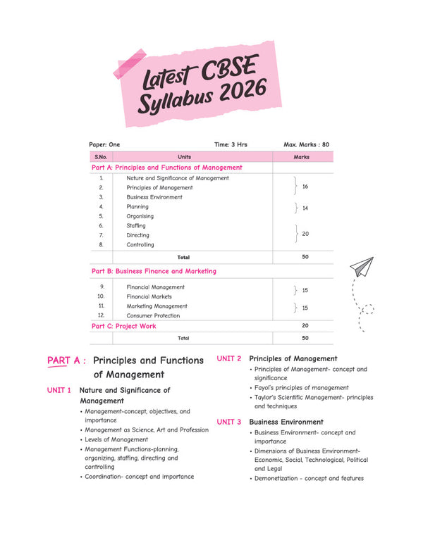 CBSE Business Studies Class 12 Chapterwise Question Bank for Board Exam 2027 | Chapterwise PYQs with Revision Theory, Detailed Solutions, Exam Tips & Sample Papers as per Latest CBSE Syllabus & Exam Pattern