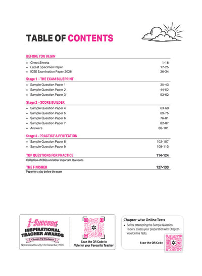 i-Succeed ICSE 10 Sample Question Papers Class 10 English (Paper 2) Exam 2027 | Colour-Coded Revision Cheat Sheets, Council Style Detailed Answers, Mind Maps for Last Minute Revision | Based on ICSE Syllabus 2027
