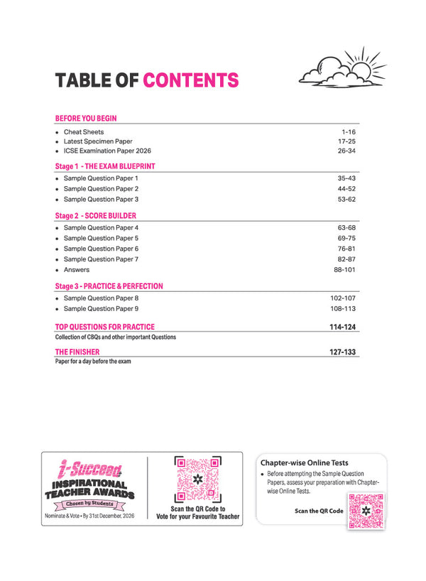 i-Succeed ICSE 10 Sample Question Papers Class 10 English (Paper 2) Exam 2027 | Colour-Coded Revision Cheat Sheets, Council Style Detailed Answers, Mind Maps for Last Minute Revision | Based on ISC Syllabus 2027