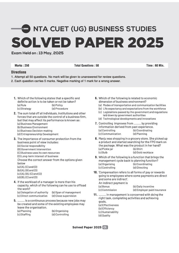 CUET UG 2027 Business Studies | Chapterwise Notes & Question Bank | 1000+ MCQs, 5 Final Drills & CUET 2026 Solved Paper | Mindmaps & Flash Cards | Free Online Mock Test