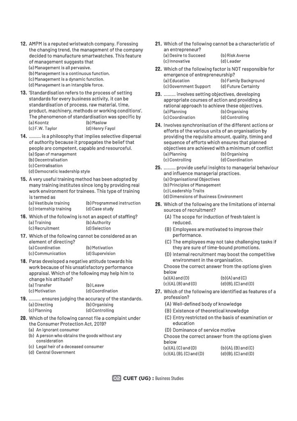 CUET UG 2027 Business Studies | Chapterwise Notes & Question Bank | 1000+ MCQs, 5 Final Drills & CUET 2026 Solved Paper | Mindmaps & Flash Cards | Free Online Mock Test
