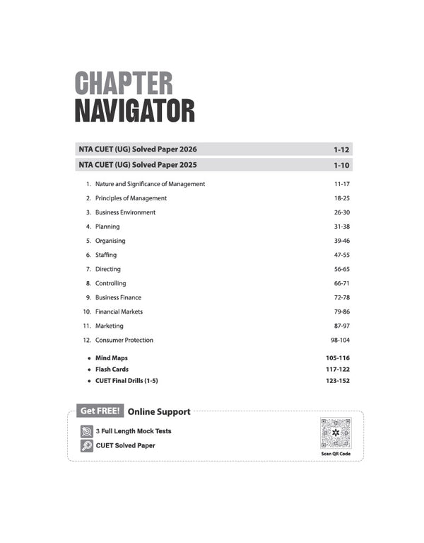 CUET UG 2027 Business Studies | Chapterwise Notes & Question Bank | 1000+ MCQs, 5 Final Drills & CUET 2026 Solved Paper | Mindmaps & Flash Cards | Free Online Mock Test