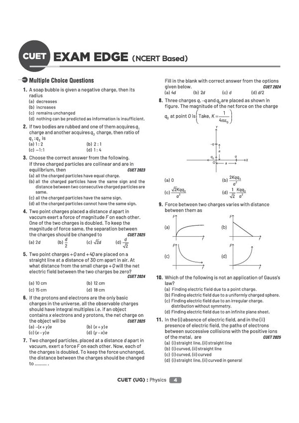 CUET UG 2027 Physics | Chapterwise Notes & Question Bank | 1000+ MCQs, 5 Final Drills & CUET 2026 Solved Paper | Flash Cards | Free Online Mock Test