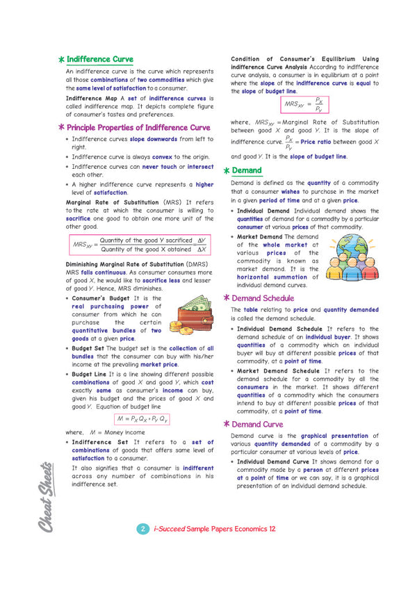 i-Succeed ISC 10 Sample Question Papers Class 12 Economics Exam 2027 | Colour-Coded Revision Cheat Sheets, Council Style Detailed Answers, Mind Maps for Last Minute Revision | Based on ISC Syllabus 2027