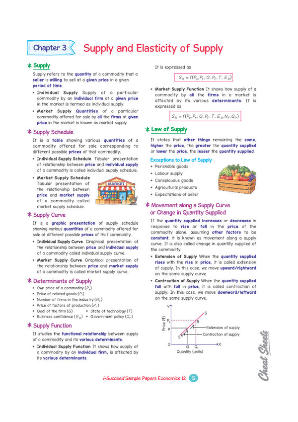 i-Succeed ISC 10 Sample Question Papers Class 12 Economics Exam 2027 | Colour-Coded Revision Cheat Sheets, Council Style Detailed Answers, Mind Maps for Last Minute Revision | Based on ISC Syllabus 2027