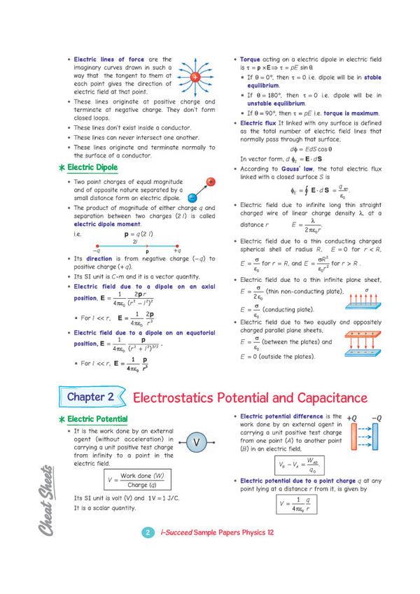 i-Succeed ISC 10 Sample Question Papers Class 12 Physics Exam 2027 | Colour-Coded Revision Cheat Sheets, Council Style Detailed Answers, Mind Maps for Last Minute Revision | Based on ISC Syllabus 2027