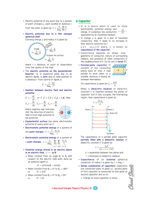 i-Succeed ISC 10 Sample Question Papers Class 12 Physics Exam 2027 | Colour-Coded Revision Cheat Sheets, Council Style Detailed Answers, Mind Maps for Last Minute Revision | Based on ISC Syllabus 2027