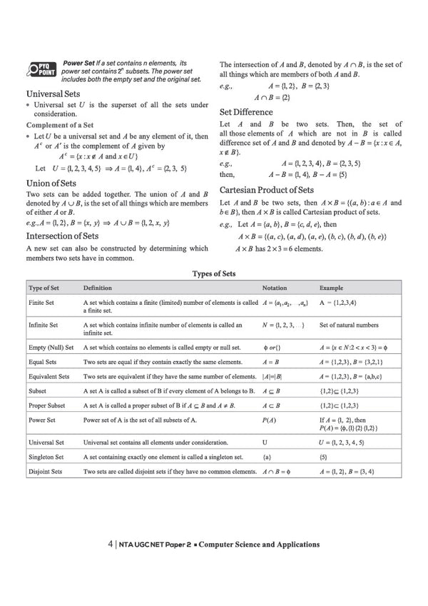 NTA UGC NET/JRF/SET Exam | Paper 2 - Computer Science and Applications | Complete Study Guide as per Updated Syllabus | Theory Notes, Quick Revision, PYQs Last 10 Years for Practice & 3 Mock Tests