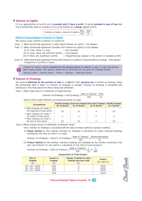 i-Succeed ISC 10 Sample Question Papers Class 12 Accounts Exam 2027 | Colour-Coded Revision Cheat Sheets, Council Style Detailed Answers, Mind Maps for Last Minute Revision | Based on ISC Syllabus 2027