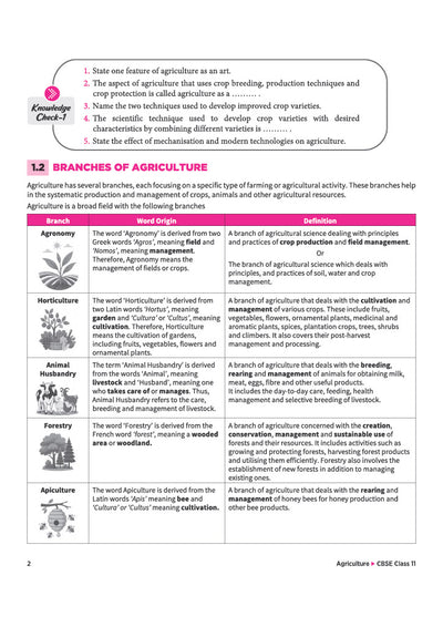 A Textbook of Agriculture for CBSE Class 11 | Skill Education (Subject Code 808) | Detailed Theory in Easy Language, Illustrative Design and Flow Charts, Projet Work | As per Latest CBSE Syllabus 2026–27