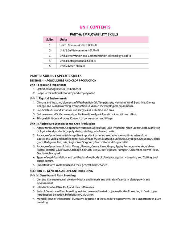 A Textbook of Agriculture for CBSE Class 11 | Skill Education (Subject Code 808) | Detailed Theory in Easy Language, Illustrative Design and Flow Charts, Projet Work | As per Latest CBSE Syllabus 2026–27