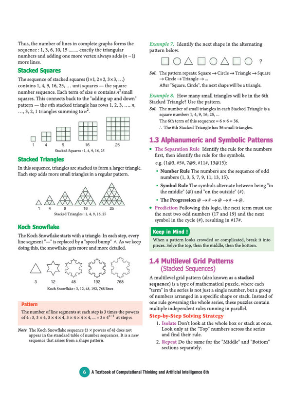 A Textbook of Computational Thinking & Artificial Intelligence (CT & AI) for CBSE Class 6 | Comprehensive Coverage of CBSE Student Handbook Questions | As per NEP 2020 & NCF-SE 2023