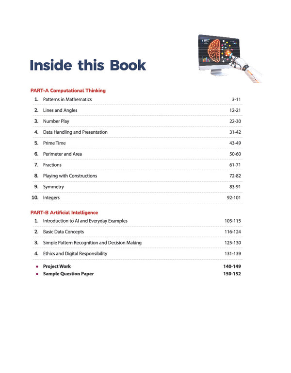 A Textbook of Computational Thinking & Artificial Intelligence (CT & AI) for CBSE Class 6 | Comprehensive Coverage of CBSE Student Handbook Questions | As per NEP 2020 & NCF-SE 2023