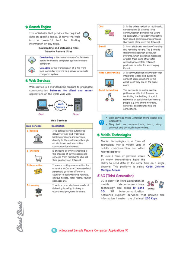 i-Succeed CBSE 10 Sample Question Papers Class 10 Computer Applications Exam 2027 | Colour-Coded Revision Cheat Sheets, HTML Codes with Screenshot | FREE SUPER POWER KIT | Based on Latest CBSE SQP Released 21 Sept 2026