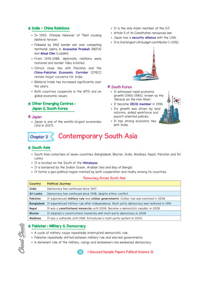 i-Succeed CBSE 15 Sample Question Papers Class 12 Political Science Exam 2027 | Colour-Coded Revision Cheat Sheets, Toppers Copy with Expert Insights | FREE SUPER POWER KIT | Based on Latest CBSE SQP Released 21 Sept 2026