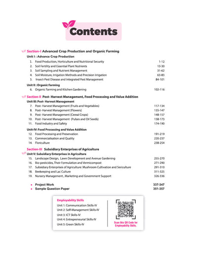 A Textbook of Agriculture for CBSE Class 12 | Skill Education (Subject Code 808) | Detailed Theory in Easy Language, Illustrative Design and Flow Charts, Projet Work | As per Latest CBSE Syllabus 2026–27