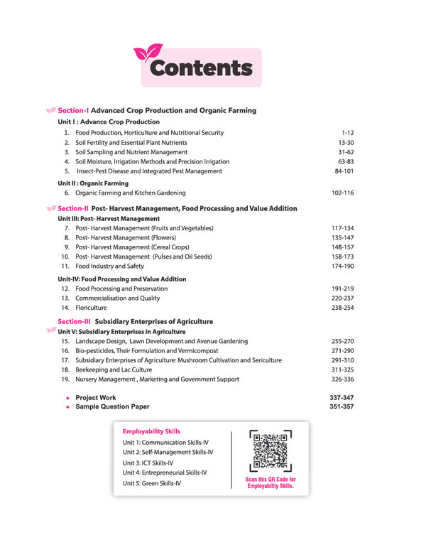 A Textbook of Agriculture for CBSE Class 12 | Skill Education (Subject Code 808) | Detailed Theory in Easy Language, Illustrative Design and Flow Charts, Projet Work | As per Latest CBSE Syllabus 2026–27