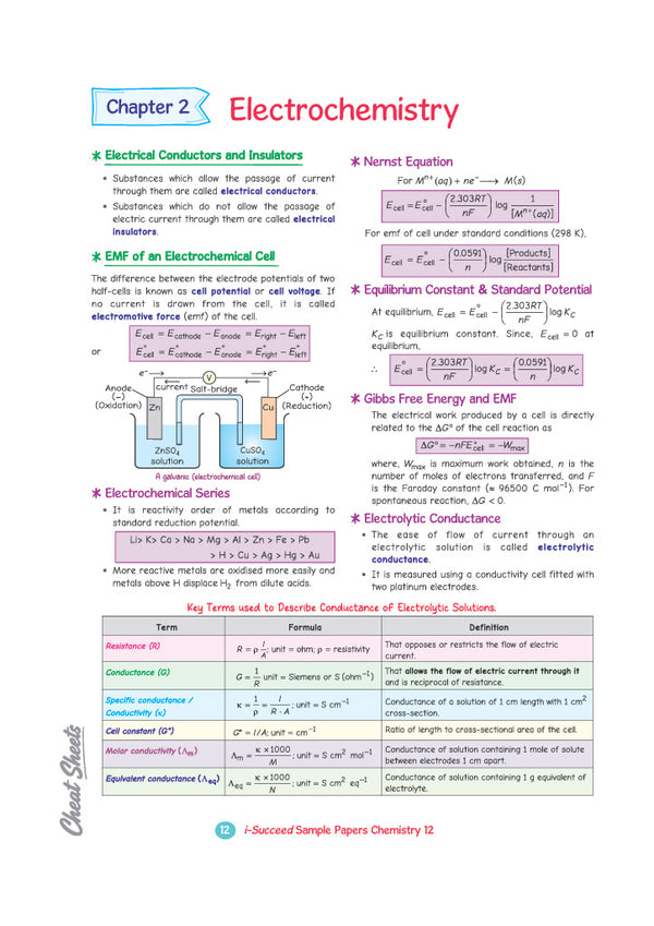 i-Succeed CBSE 15 Sample Question Papers Class 12 Chemistry Exam 2027 | Colour-Coded Revision Cheat Sheets, Toppers Copy with Expert Insights | FREE SUPER POWER KIT | Based on Latest CBSE SQP Released 21 Sept 2026