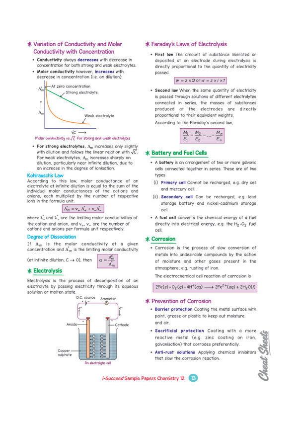 i-Succeed CBSE 15 Sample Question Papers Class 12 Chemistry Exam 2027 | Colour-Coded Revision Cheat Sheets, Toppers Copy with Expert Insights | FREE SUPER POWER KIT | Based on Latest CBSE SQP Released 21 Sept 2026