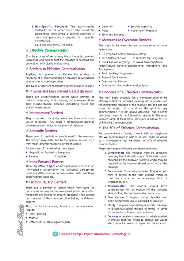 i-Succeed CBSE 10 Sample Question Papers Class 10 Information Technology (Code 402) Exam 2027 | Colour-Coded Revision Cheat Sheets, Based on Libra Office | FREE SUPER POWER KIT | Based on Latest CBSE SQP Released 21 Sept 2026