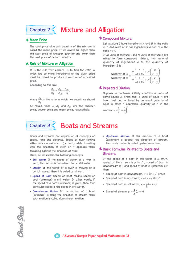 i-Succeed CBSE 15 Sample Question Papers Class 12 Applied Mathematics Exam 2027 | Colour-Coded Revision Cheat Sheets, Toppers Copy with Expert Insights | FREE SUPER POWER KIT | Based on Latest CBSE SQP Released 21 Sept 2026