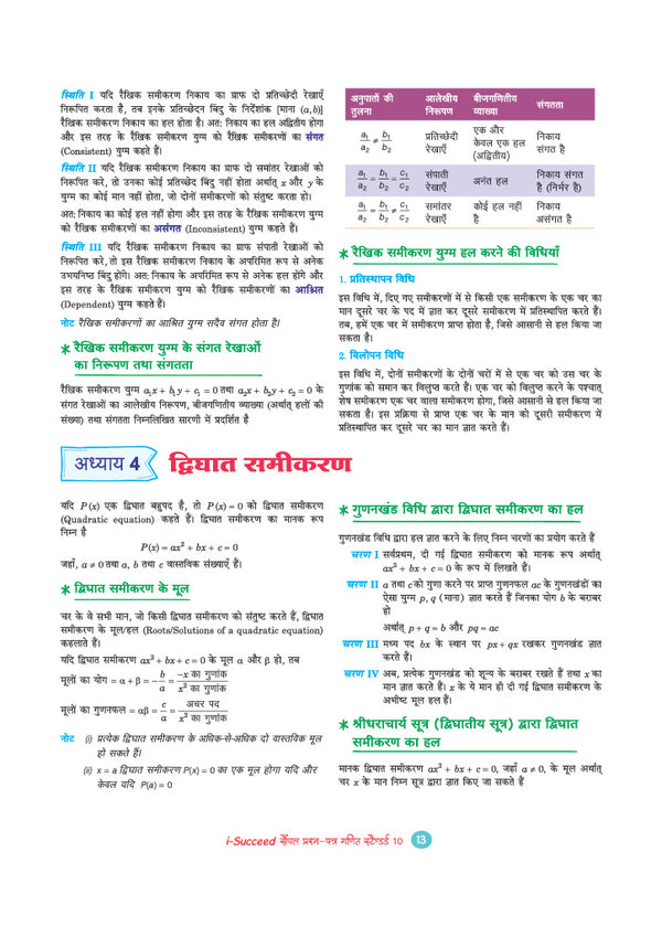i-Succeed CBSE 15 Sample Question Papers Class 10 Ganit Standard (Mathematics Standard) Exam 2027 | Colour-Coded Revision Cheat Sheets, Toppers Copy with Expert Insights | FREE SUPER POWER KIT | Based on Latest CBSE SQP Released 21 Sept 2026