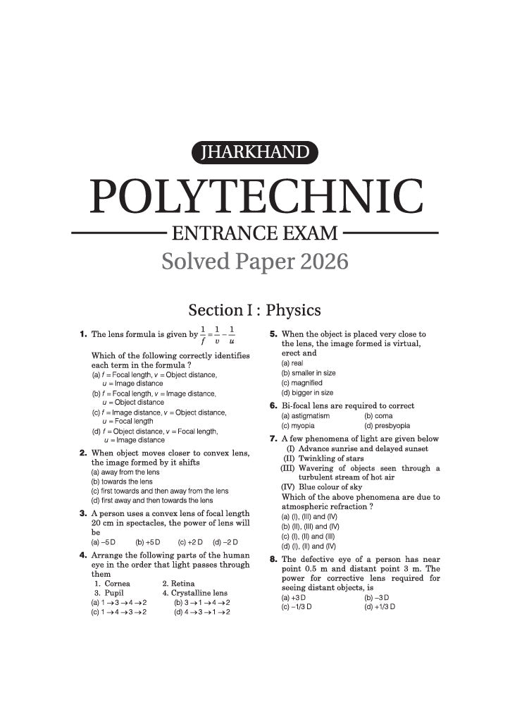 Jharkhand Polytechnic (JCECE) Exam 2027 | 27 Years Previous Year