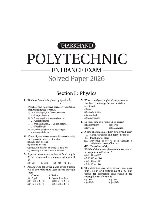 Jharkhand Polytechnic (JCECE) Exam 2027 | 27 Years Previous Year Papers (2026–2000) | Previous Year Questions with Detailed Solutions