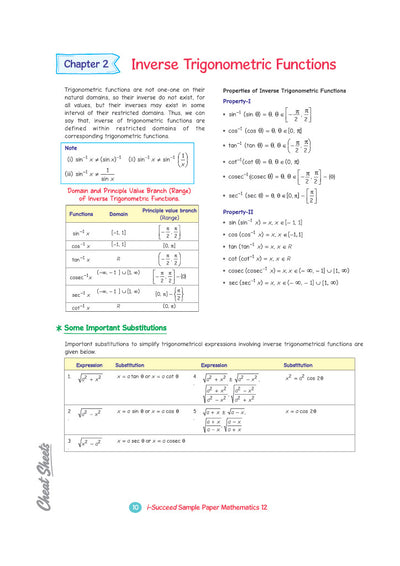 i-Succeed CBSE 15 Sample Question Papers Class 12 Mathematics Exam 2027 | Colour-Coded Revision Cheat Sheets, Toppers Copy with Expert Insights | FREE SUPER POWER KIT | Based on Latest CBSE SQP Released 21 Sept 2026