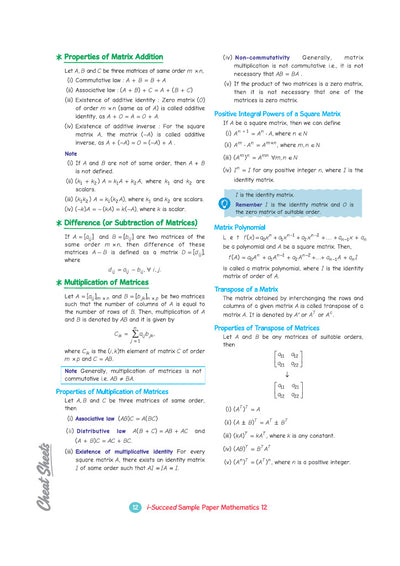 i-Succeed CBSE 15 Sample Question Papers Class 12 Mathematics Exam 2027 | Colour-Coded Revision Cheat Sheets, Toppers Copy with Expert Insights | FREE SUPER POWER KIT | Based on Latest CBSE SQP Released 21 Sept 2026