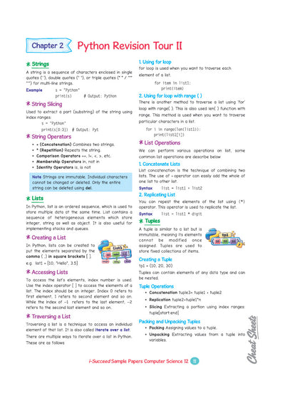 i-Succeed CBSE 15 Sample Question Papers Class 12 Computer Science Exam 2027 | Colour-Coded Revision Cheat Sheets, Toppers Copy with Expert Insights | FREE SUPER POWER KIT | Based on Latest CBSE SQP Released 21 Sept 2026
