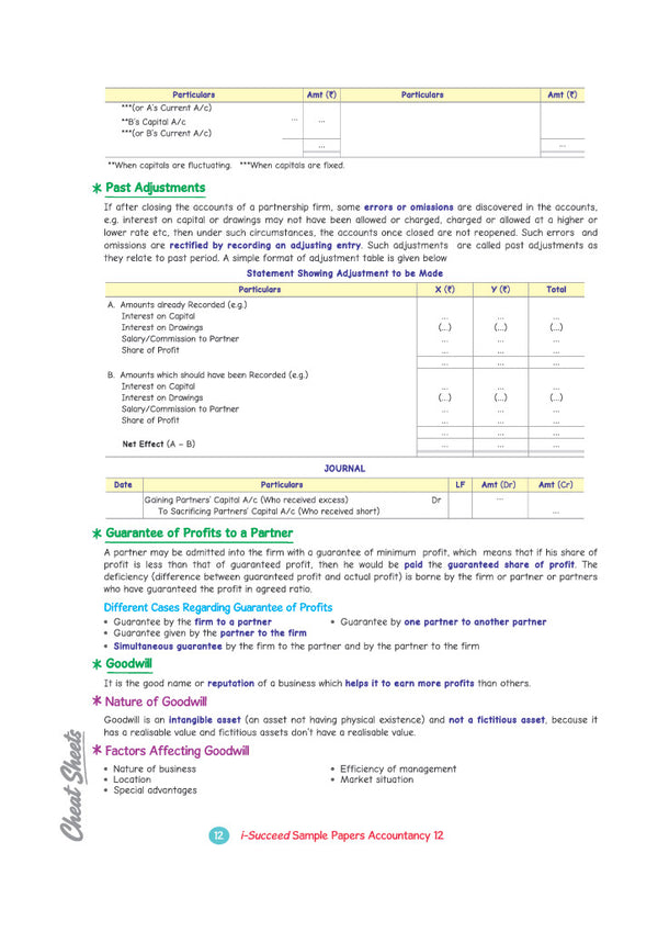 i-Succeed CBSE 15 Sample Question Papers Class 12 Accountancy Exam 2027 | Colour-Coded Revision Cheat Sheets, Toppers Copy with Expert Insights | FREE SUPER POWER KIT | Based on Latest CBSE SQP Released 21 Sept 2026