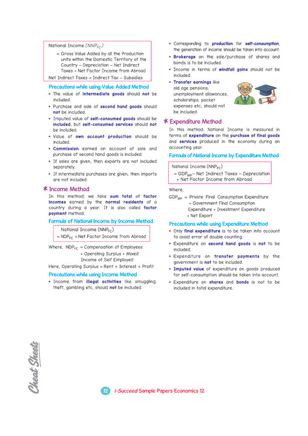 i-Succeed CBSE 15 Sample Question Papers Class 12 Economics Exam 2027 | Colour-Coded Revision Cheat Sheets, Toppers Copy with Expert Insights | FREE SUPER POWER KIT | Based on Latest CBSE SQP Released 21 Sept 2026
