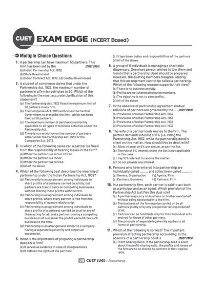 NTA CUET UG 2027 | Section II – Domain (Commerce)| Accountancy, Economics, Business Studies & Applied Maths| 4000+ MCQs & CBQs | Quick Revision Notes, Solved Paper 2026 & 2 Practice Sets