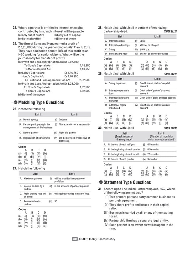 NTA CUET UG 2027 | Section II – Domain (Commerce)| Accountancy, Economics, Business Studies & Applied Maths| 4000+ MCQs & CBQs | Quick Revision Notes, Solved Paper 2026 & 2 Practice Sets