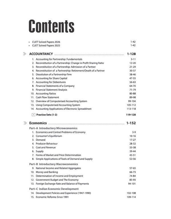 NTA CUET UG 2027 | Section II – Domain (Commerce)| Accountancy, Economics, Business Studies & Applied Maths| 4000+ MCQs & CBQs | Quick Revision Notes, Solved Paper 2026 & 2 Practice Sets