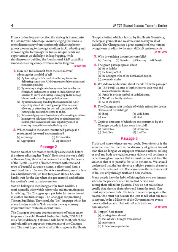 UP TGT English Exam 2027 | Chapterwise Study Notes, Practice Questions & PYQs, 5 Practice Sets with OMR Sheets, Latest Solved Paper 2026 | Based on Latest Syllabus & Exam Pattern (August 2026)