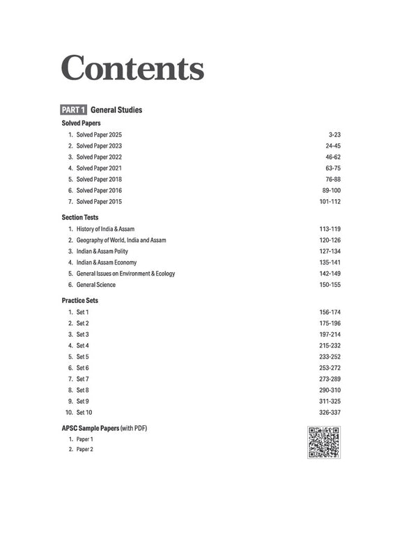 APSC Prelims Cracker 2026-27 | Assam Public Service Commission CCE | General Studies & CSAT Paper I & II | 10+ Solved Papers (2026–2015), 15 Practice Sets, 10 Section Tests & 4 Official Sample Papers