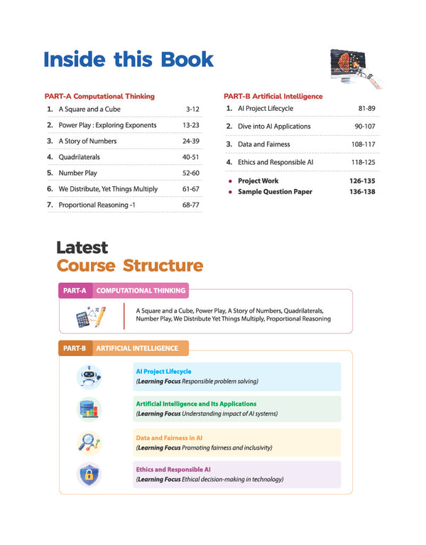 All in One Computational Thinking & Artificial Intelligence (CT & AI) Class 8 for CBSE Exam | Comprehensive Coverage of CBSE HandbookQuestions | As per NEP 2020 & NCF-SE 2023 Guidelines