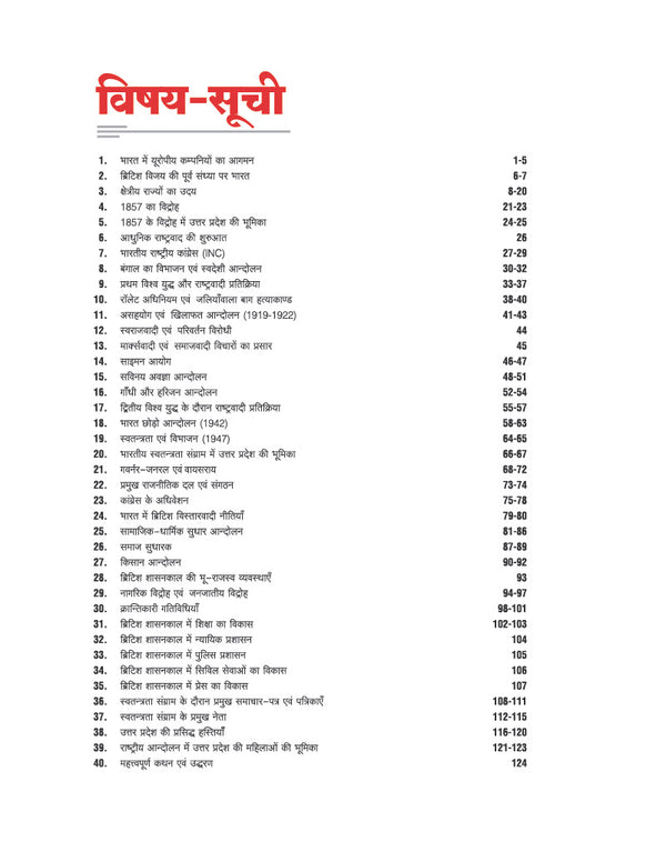 Prime Notes UPPSC Prelims Aadhunik Bharat Ka Itihas (Modern Indian History) | Covers Uttar Pradesh Specific Topics) | PYQ-Based Crisp Notes for Quick Revision | Complete Syllabus Coverage for UPSC Prelims