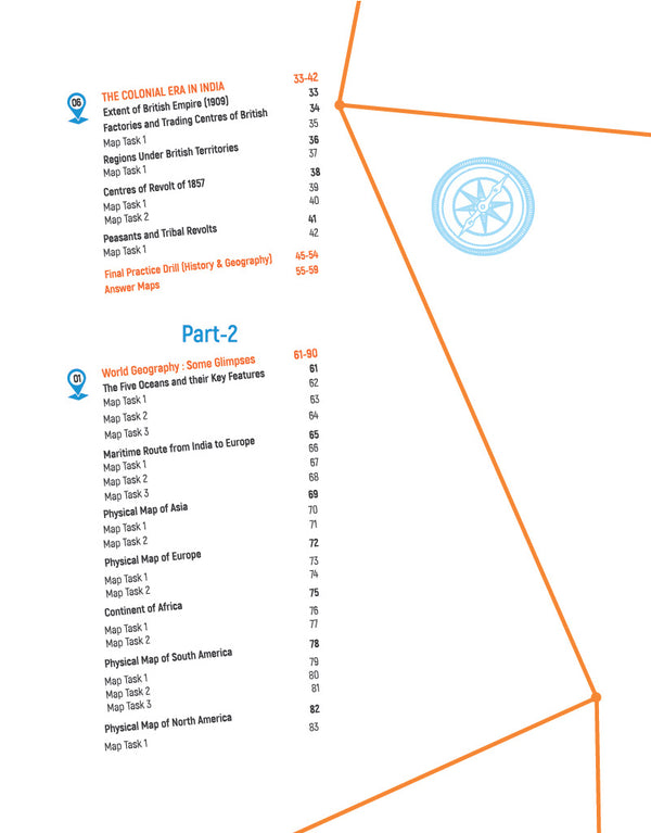 Map Skill Workbook Social Science Exploring Society : India and Beyond Part 1 & 2 Class 8| As per NEP 2020 | Coverage of all NCERT Maps with ample Numbers of Practice Maps