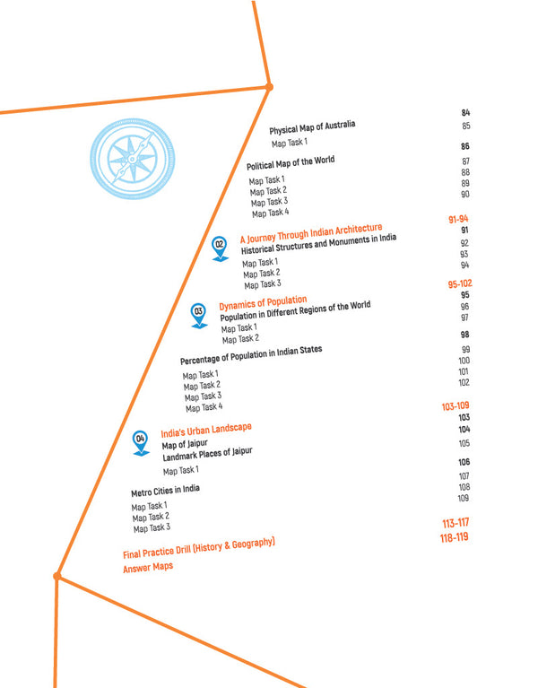 Map Skill Workbook Social Science Exploring Society : India and Beyond Part 1 & 2 Class 8| As per NEP 2020 | Coverage of all NCERT Maps with ample Numbers of Practice Maps