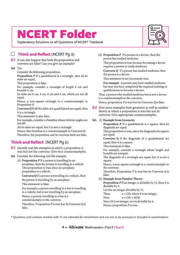 All in One Mathematics (Ganita Manjari) Part-2 Class 9 for CBSE Exam 2026-27 | NCERT Based Complete Theory, Practice Exercises, CBQs, A-R, Sample Papers & Mind Maps | Revised Edition as per Latest Syllabus