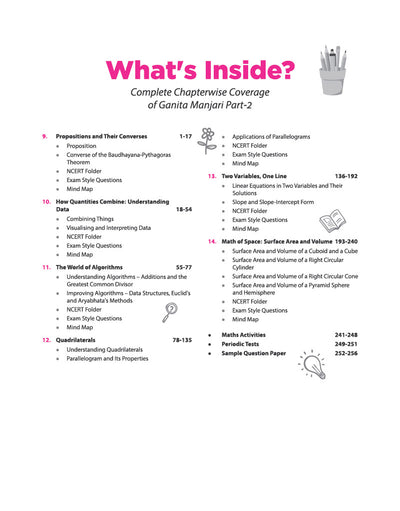 All in One Mathematics (Ganita Manjari) Part-2 Class 9 for CBSE Exam 2026-27 | NCERT Based Complete Theory, Practice Exercises, CBQs, A-R, Sample Papers & Mind Maps | Revised Edition as per Latest Syllabus