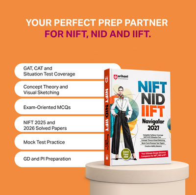 NIFT/NID/IIFT Entrance Exam 2027 | Complete Study Guide for NIFT, NID & IIFT, GAT, CAT & Situation Test | Concept Theory, Visual Sketching, Mock Tests & Previous Year Papers | Solved Paper 2026