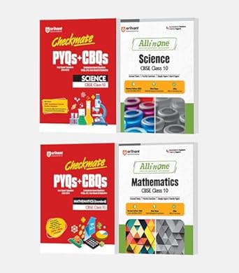 All in one and Checkmate CBQ Science and Mathematics class 10th|Past Exams Questions & Competency Based Questions book for Class 10th