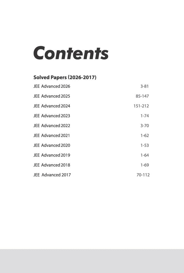 JEE Advanced 2027 | 10 Years' Solved Papers (2026–2017) | Physics, Chemistry & Mathematics | Previous Year Questions (PYQs) with Detailed Solutions, Real Exam Pattern & Complete Practice