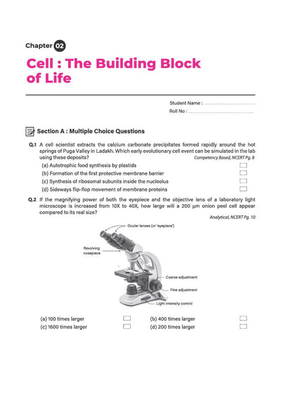 Exploration Science Workbook for CBSE Class 9 | All Types of Questions - MCQs, CBQs, A/R, Very Short, Short & Long | NCERT Page Tagging | Based on New NCERT Textbook & Latest CBSE Pattern